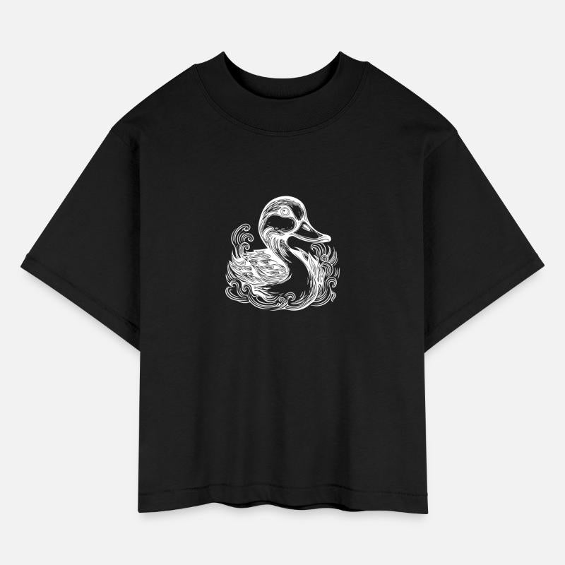 Cute Swimming Little Duck With Funny Grin