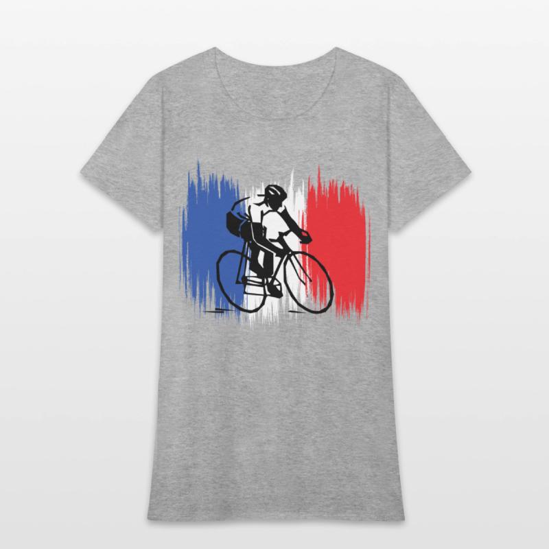Cyclist on French Flag