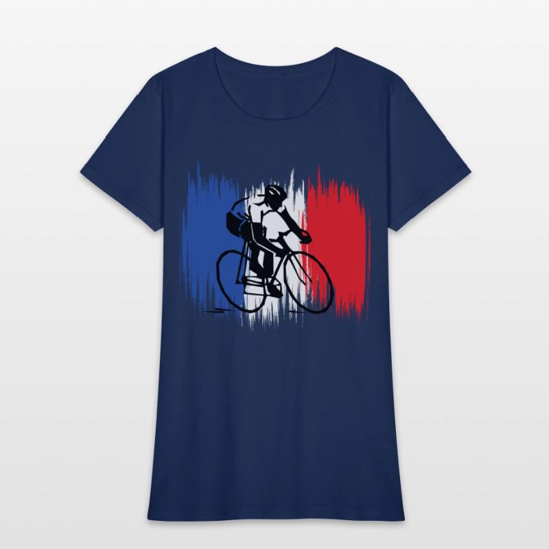 Cyclist on French Flag