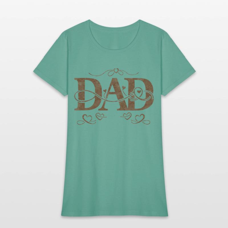 “DAD” with Heart Decorations