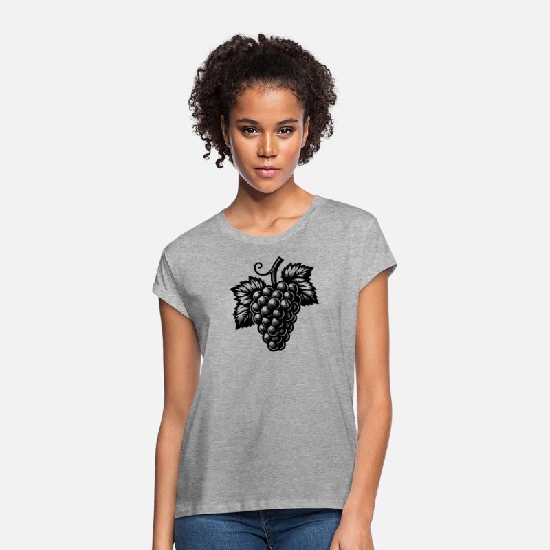 Decorative Bunch Of Grapes In Retro Style