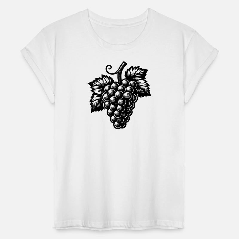 Decorative Bunch Of Grapes In Retro Style