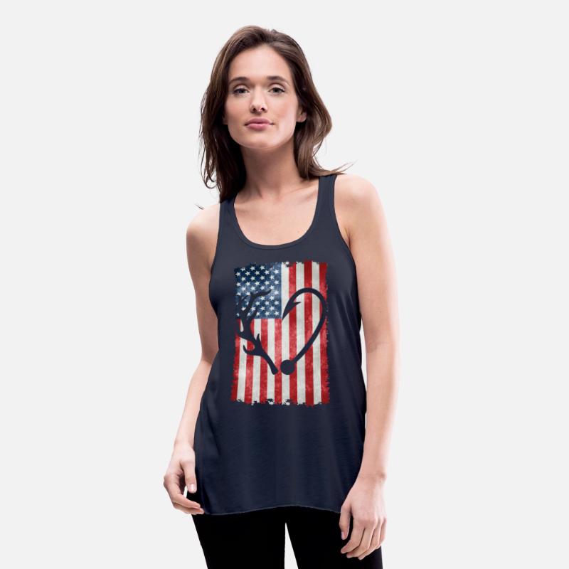 Deer Hunting American Flag T-Shirts