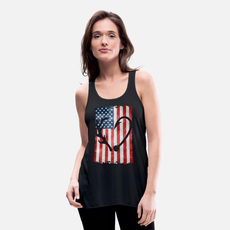Deer Hunting American Flag T-Shirts