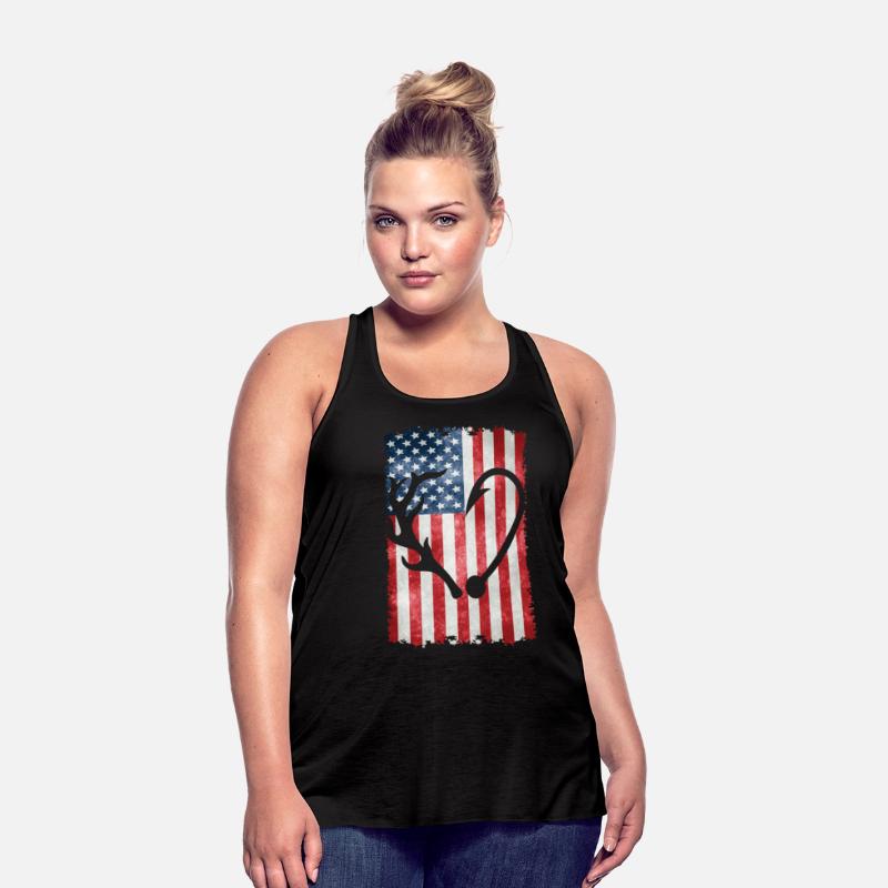 Deer Hunting American Flag T-Shirts