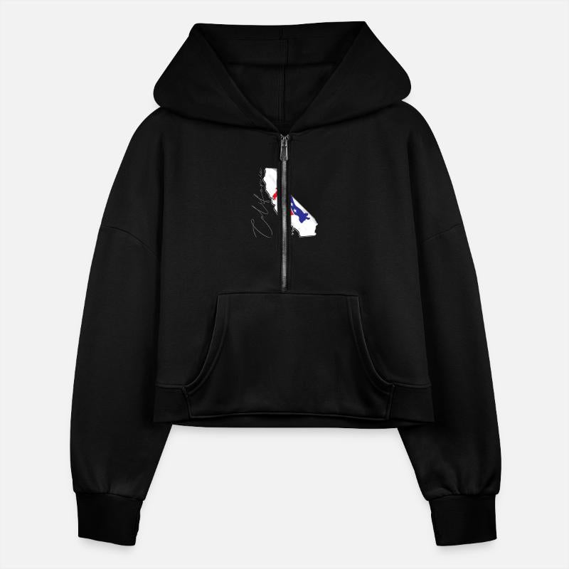 Democrat Flag in California State Map CA