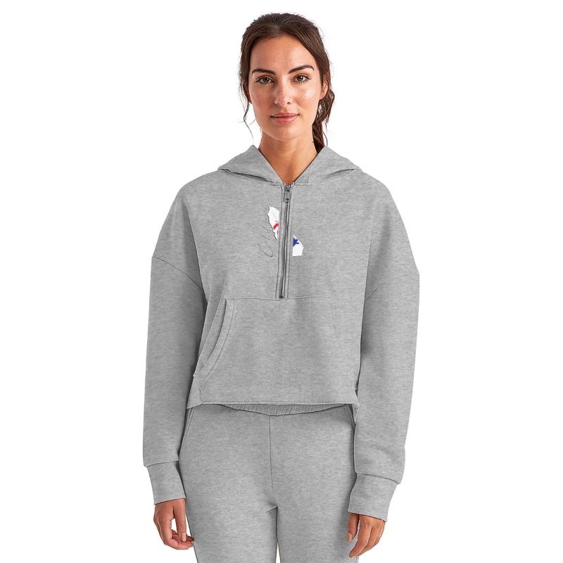 Democrat Flag in California State Map CA