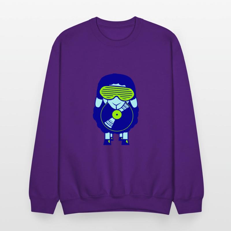 DJ Sheep Holds Vinyl Music Record Plate Club Party