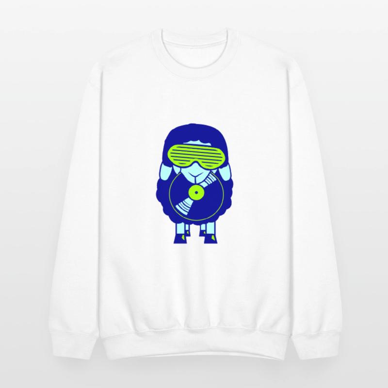 DJ Sheep Holds Vinyl Music Record Plate Club Party