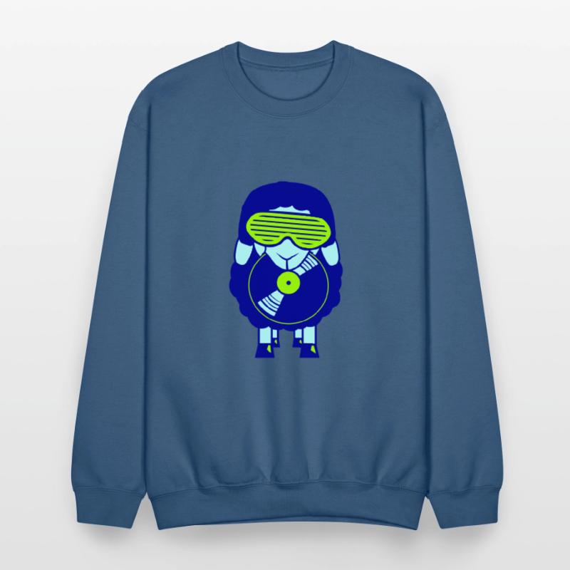 DJ Sheep Holds Vinyl Music Record Plate Club Party