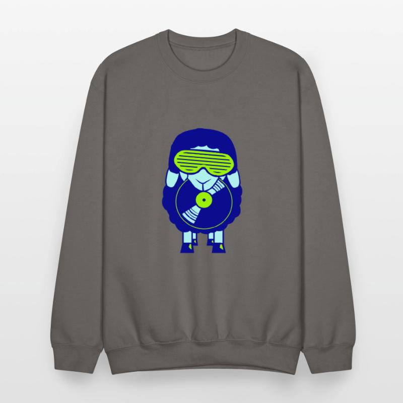 DJ Sheep Holds Vinyl Music Record Plate Club Party