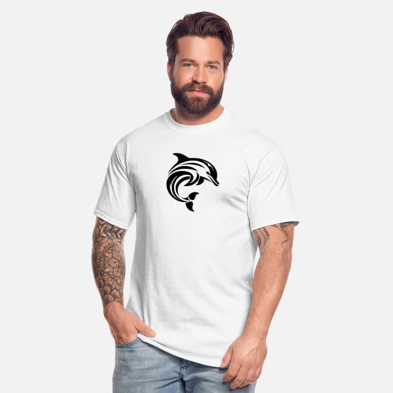 Dolphin Tribal Tattoo In Sweeping Shape