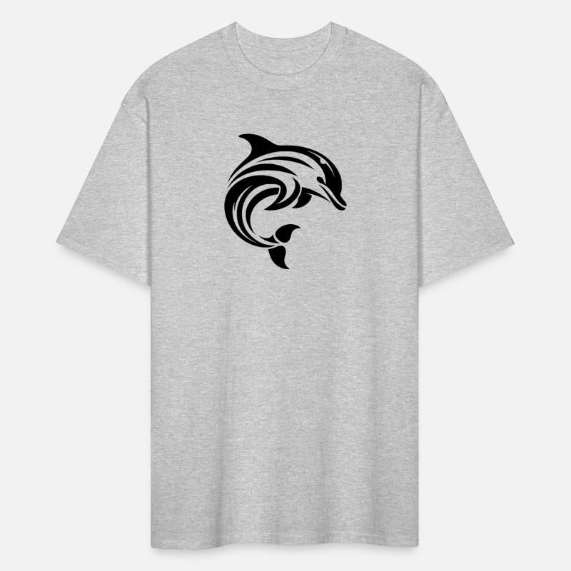 Dolphin Tribal Tattoo In Sweeping Shape