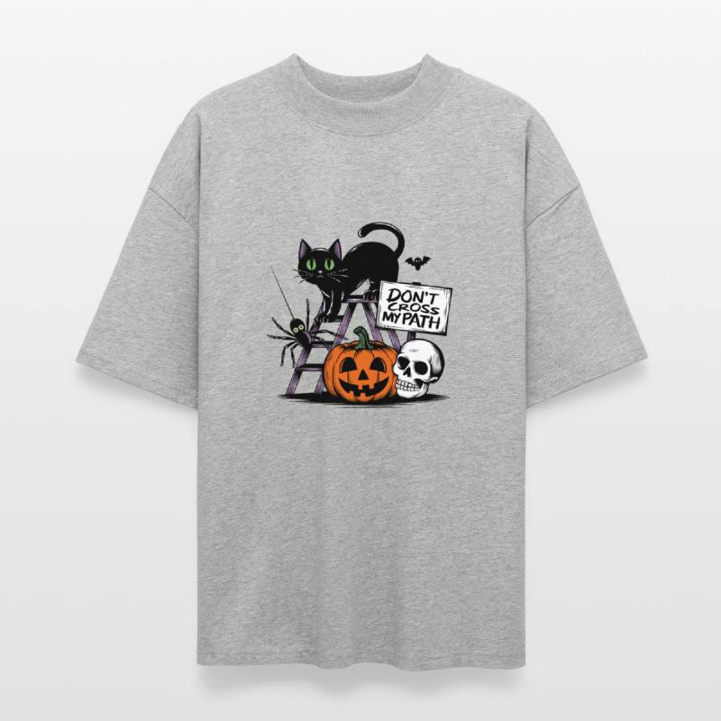 Don't Cross My Path Black Cat On Ladder Skull Bat