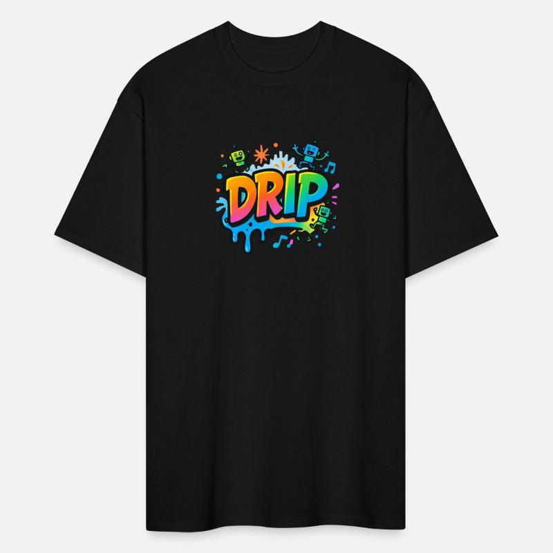 DRIP Graffiti Robot Shirt – Fun Streetwear Style