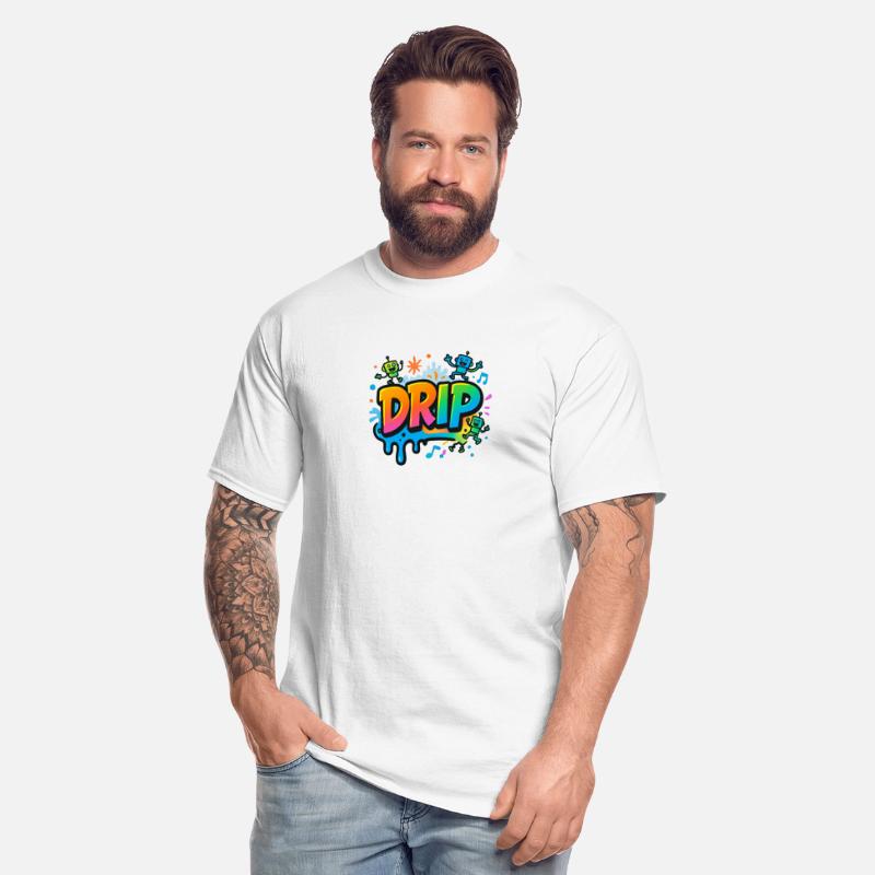 DRIP Graffiti Robot Shirt – Fun Streetwear Style