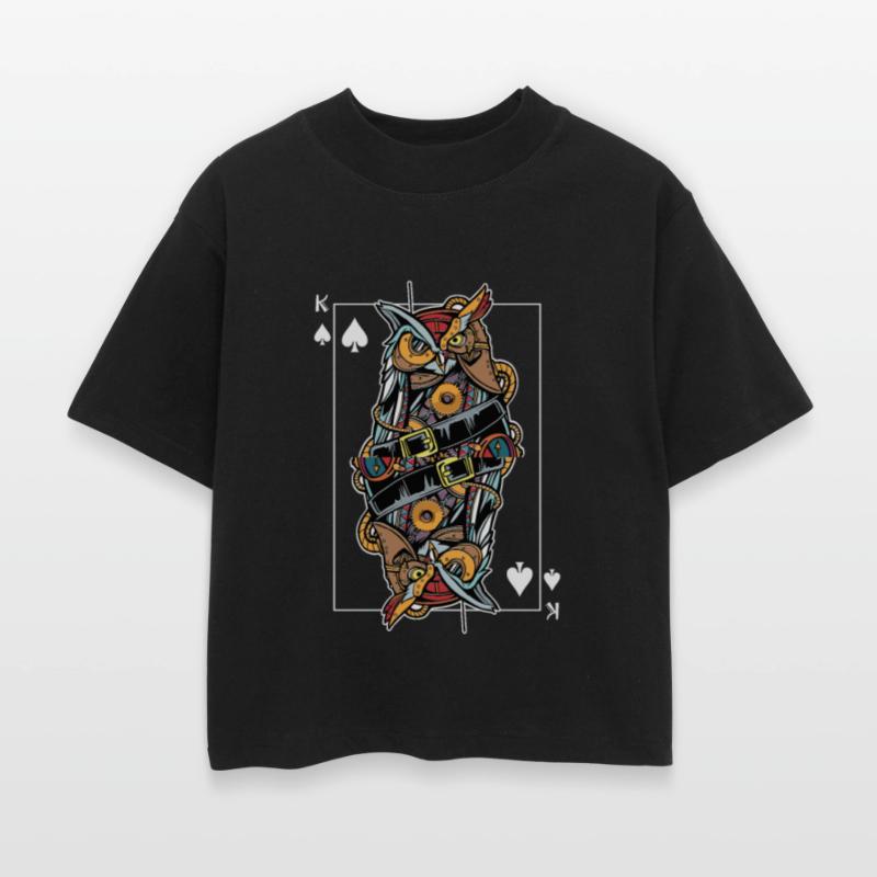 Eagle Owl Steampunk Card Game King of Spades Poker