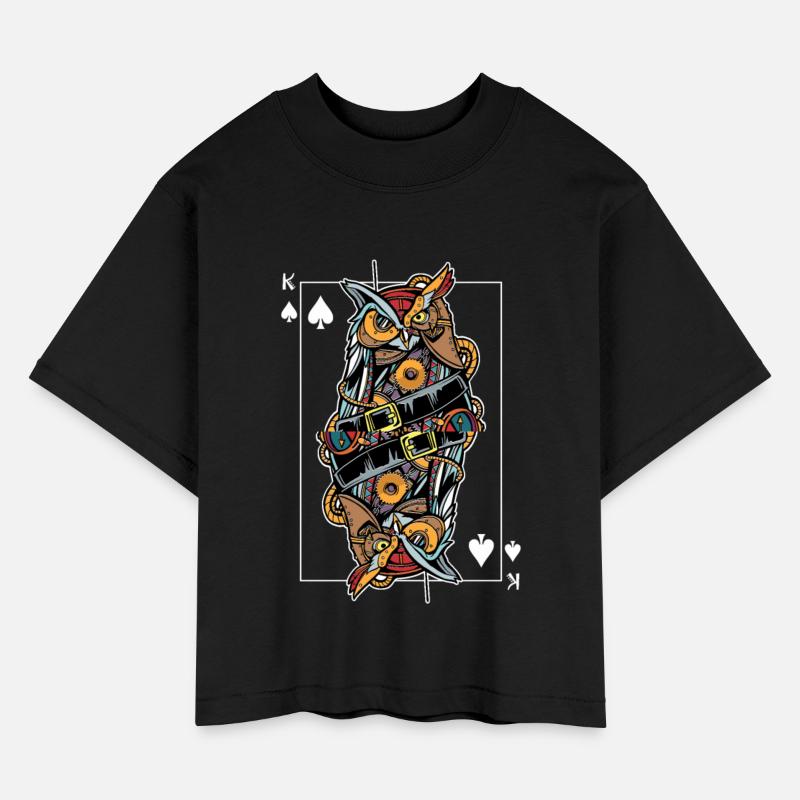 Eagle Owl Steampunk Card Game King of Spades Poker