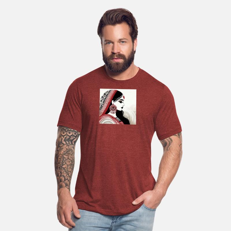 Elegant Indian Woman Portrait Illustration