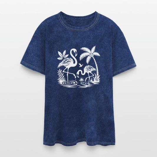 Elegant White Flamingo Tropical Scene