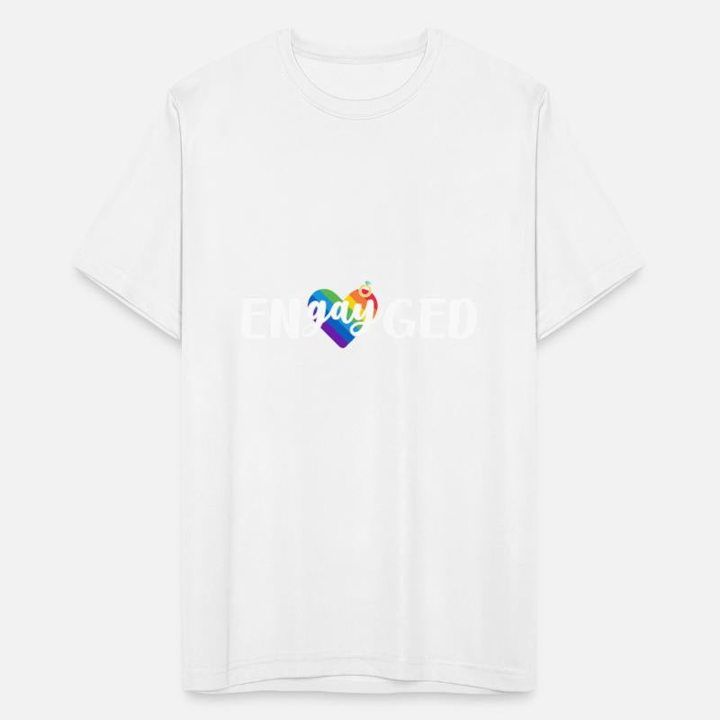 Engayged Gay Wedding LGBTQ Acceptance Rainbow