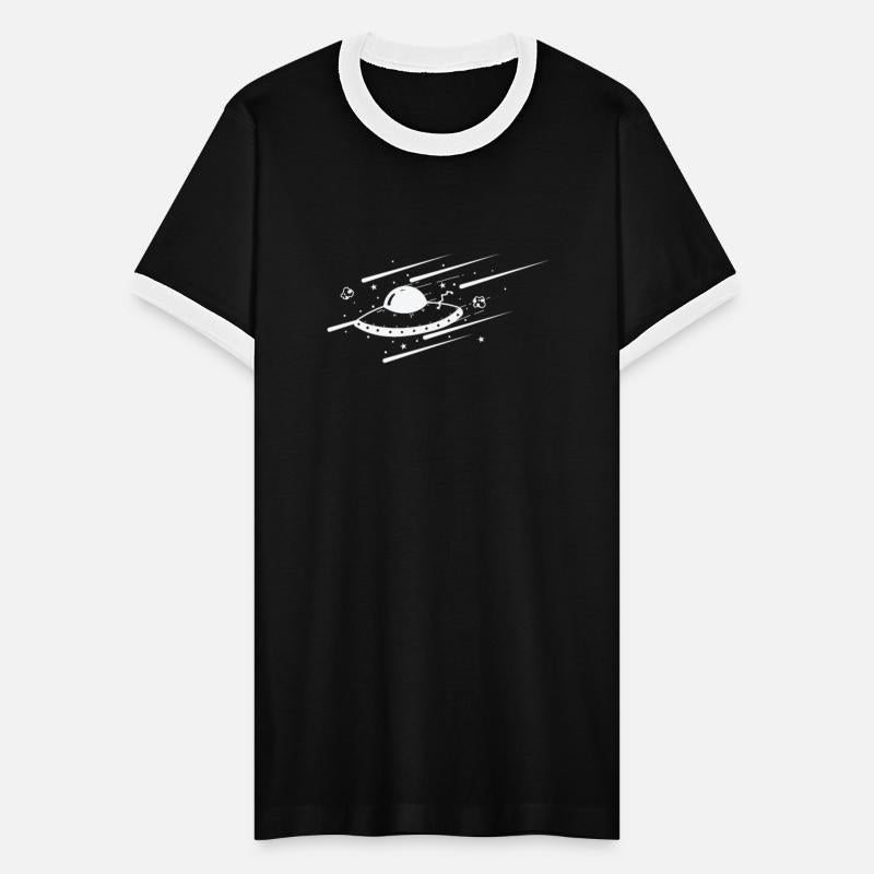 Falling Stars with UFO Night Sky