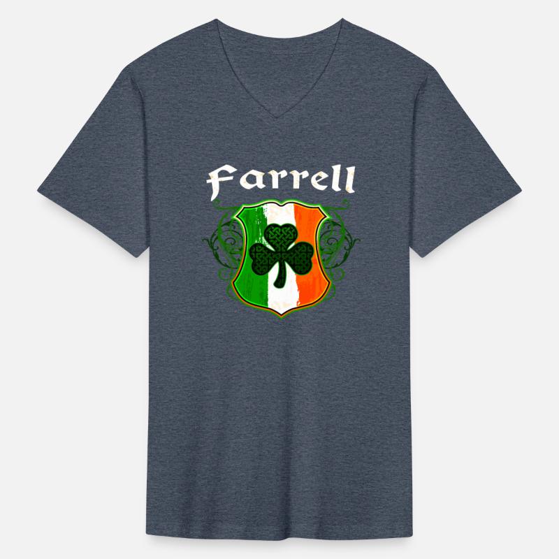 Farrell Irish Surname Ireland Flag Shield Shamrock