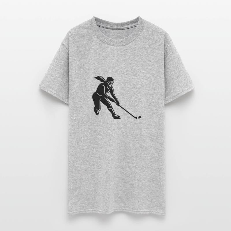 Female Bandy Player Striking Ball with Stick