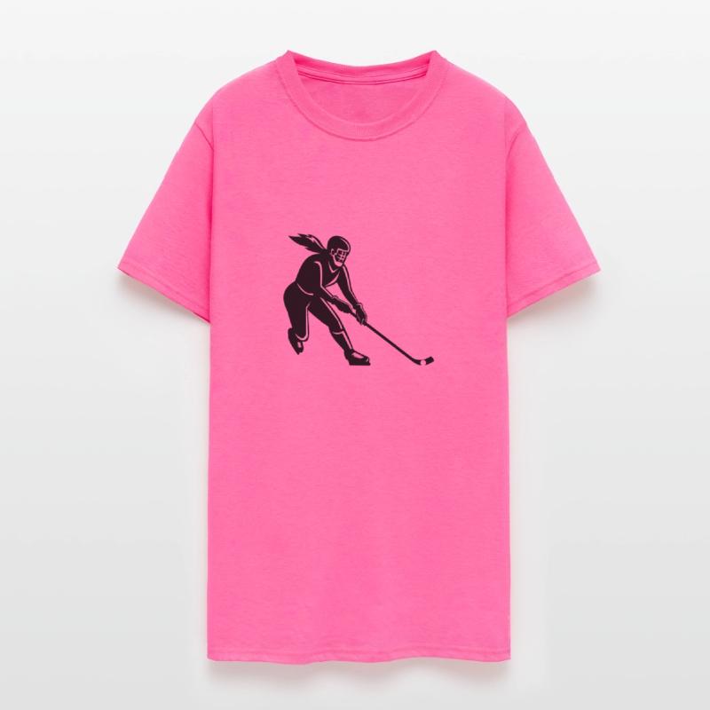 Female Bandy Player Striking Ball with Stick