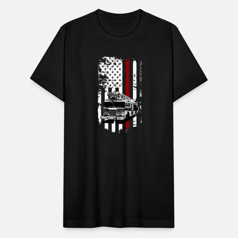 Fireman American Flag Firetruck Rescue Vehicle For