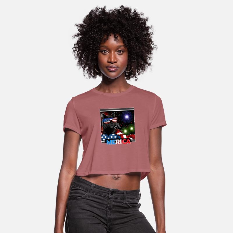 Fireworks Patriotic Black Cat