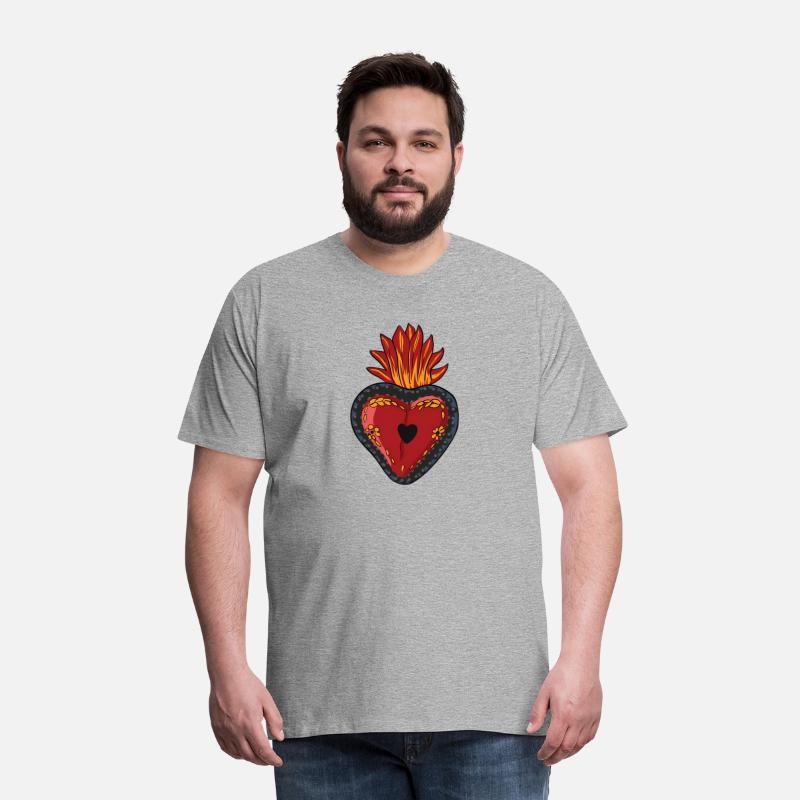 Flaming Sacred Heart Mecan Folk Devotion Symbol
