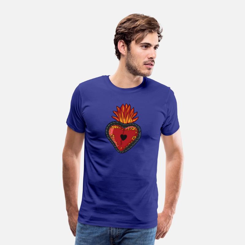 Flaming Sacred Heart Mecan Folk Devotion Symbol