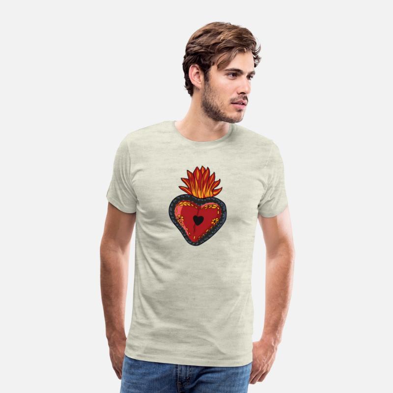 Flaming Sacred Heart Mecan Folk Devotion Symbol