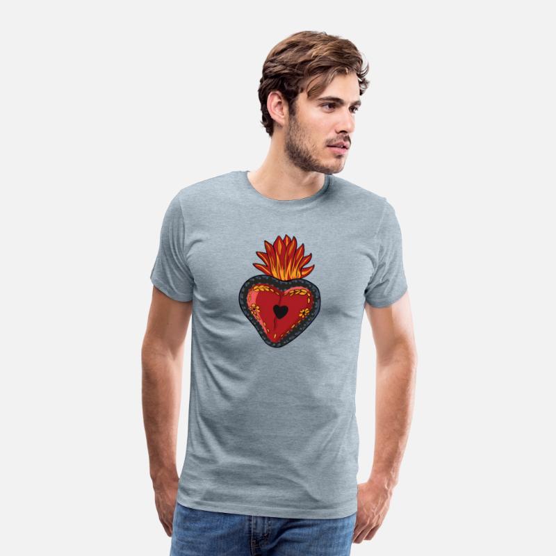 Flaming Sacred Heart Mecan Folk Devotion Symbol