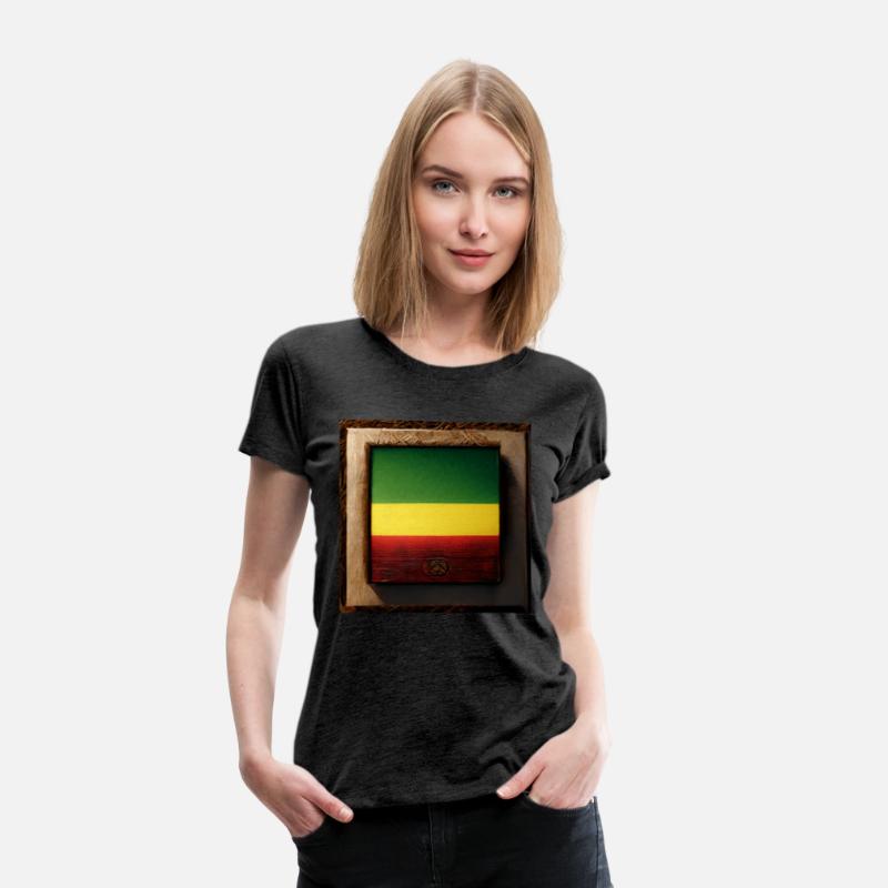 Framed Reggae Wood Flag Painting