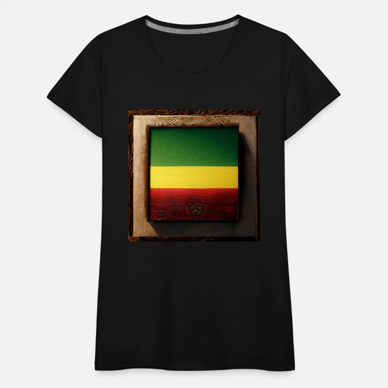 Framed Reggae Wood Flag Painting
