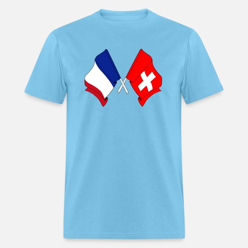 France flag and Switzerland flag