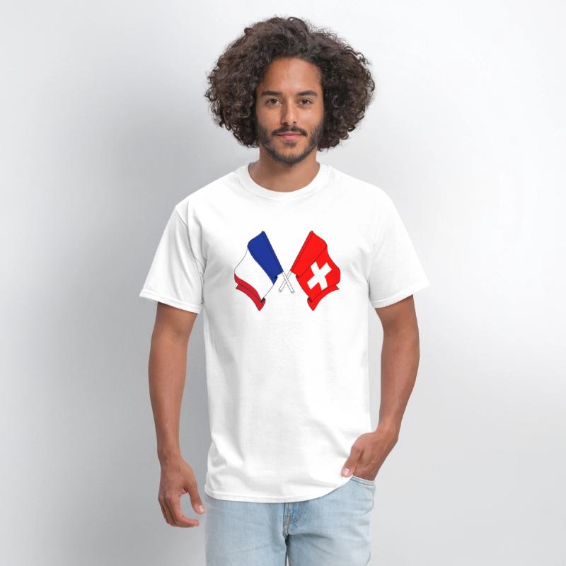 France flag and Switzerland flag