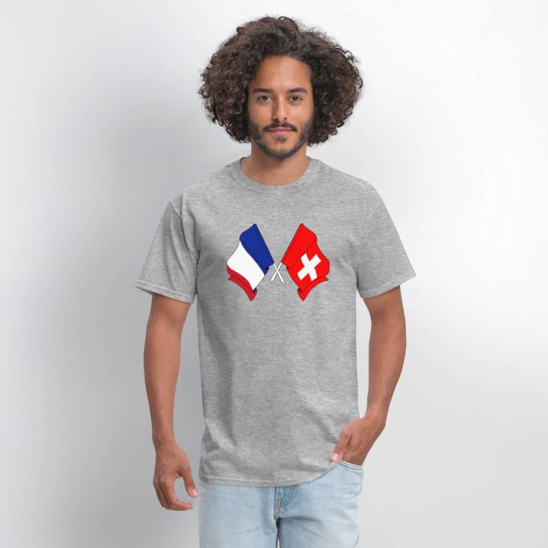 France flag and Switzerland flag