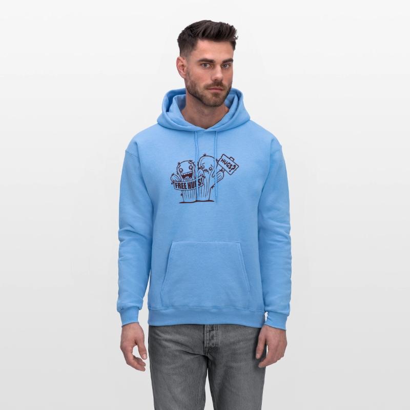 Free Hugs Signs Cactus Sad Face Two Cacti Friends