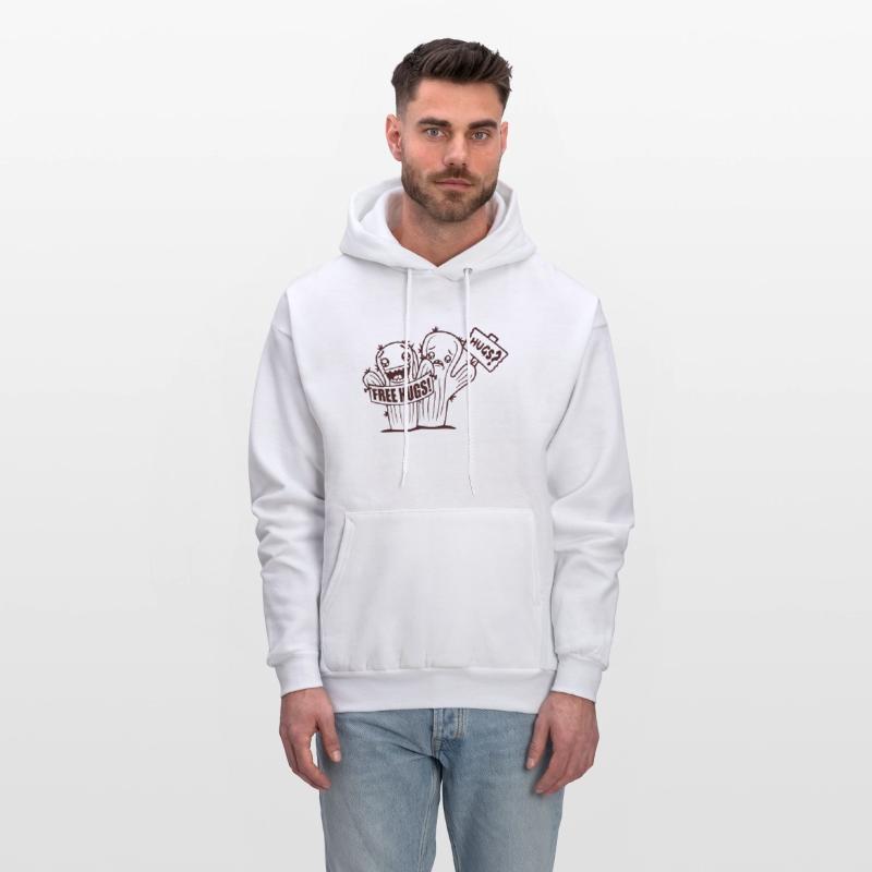 Free Hugs Signs Cactus Sad Face Two Cacti Friends