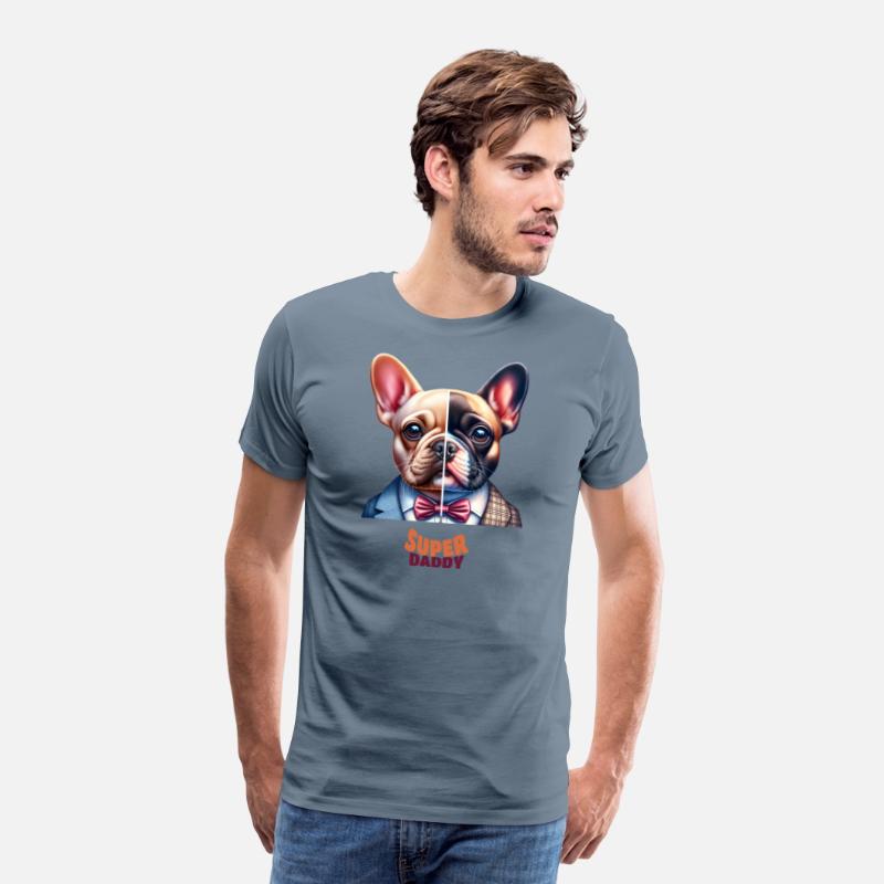 Frenchie Dog Dad Split Design