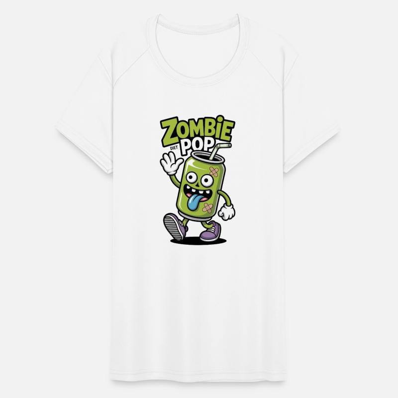 Fun zombie pop can mascot character with tongue