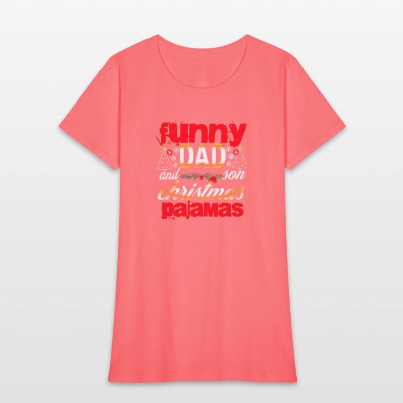 funny dad and son christmas pajamas t eshort