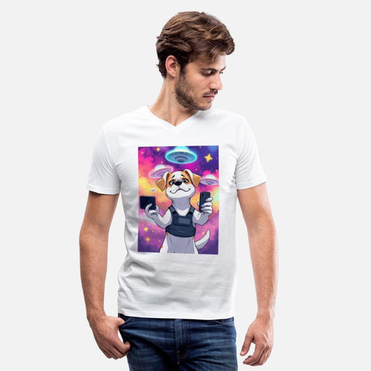 Funny Dog Training Anime Selfie with UFOs Weird