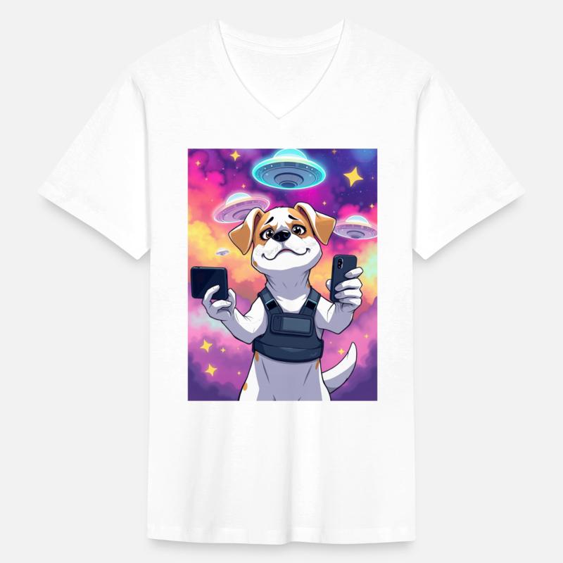 Funny Dog Training Anime Selfie with UFOs Weird