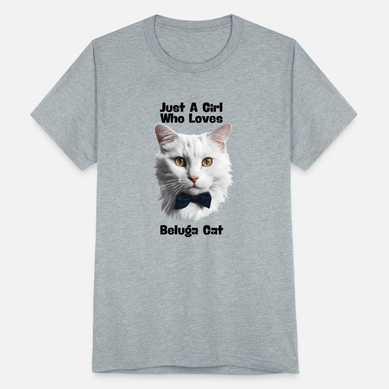 Funny Just A Girl Who Loves Beluga Cat Cat Mom