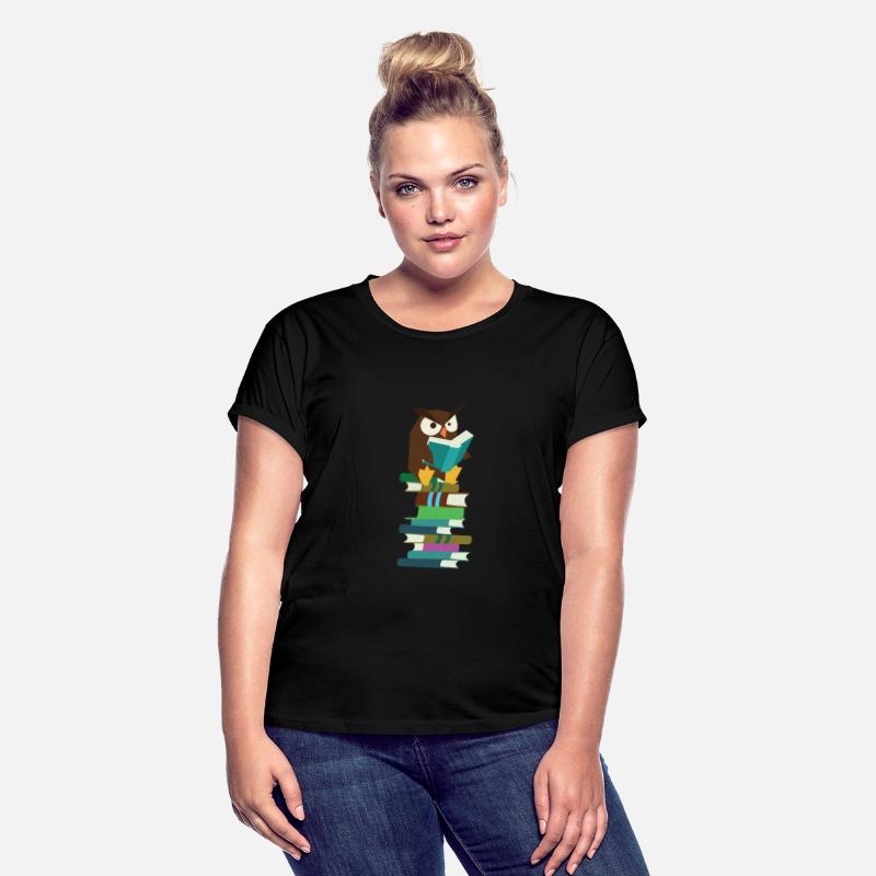 Funny Owl Books Reading Teacher Student Nerdy