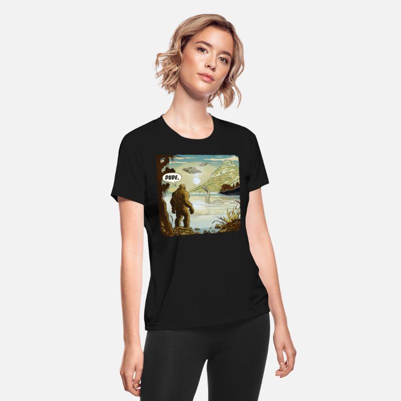 Funny UFOs Bigfoot Sasquatch Introvert Loch Ness